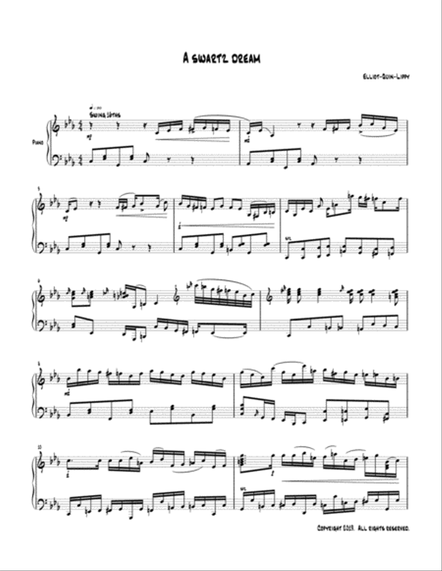 A Swartz Dream A Swartz Dream Piano Solo scores gallery preview page 1