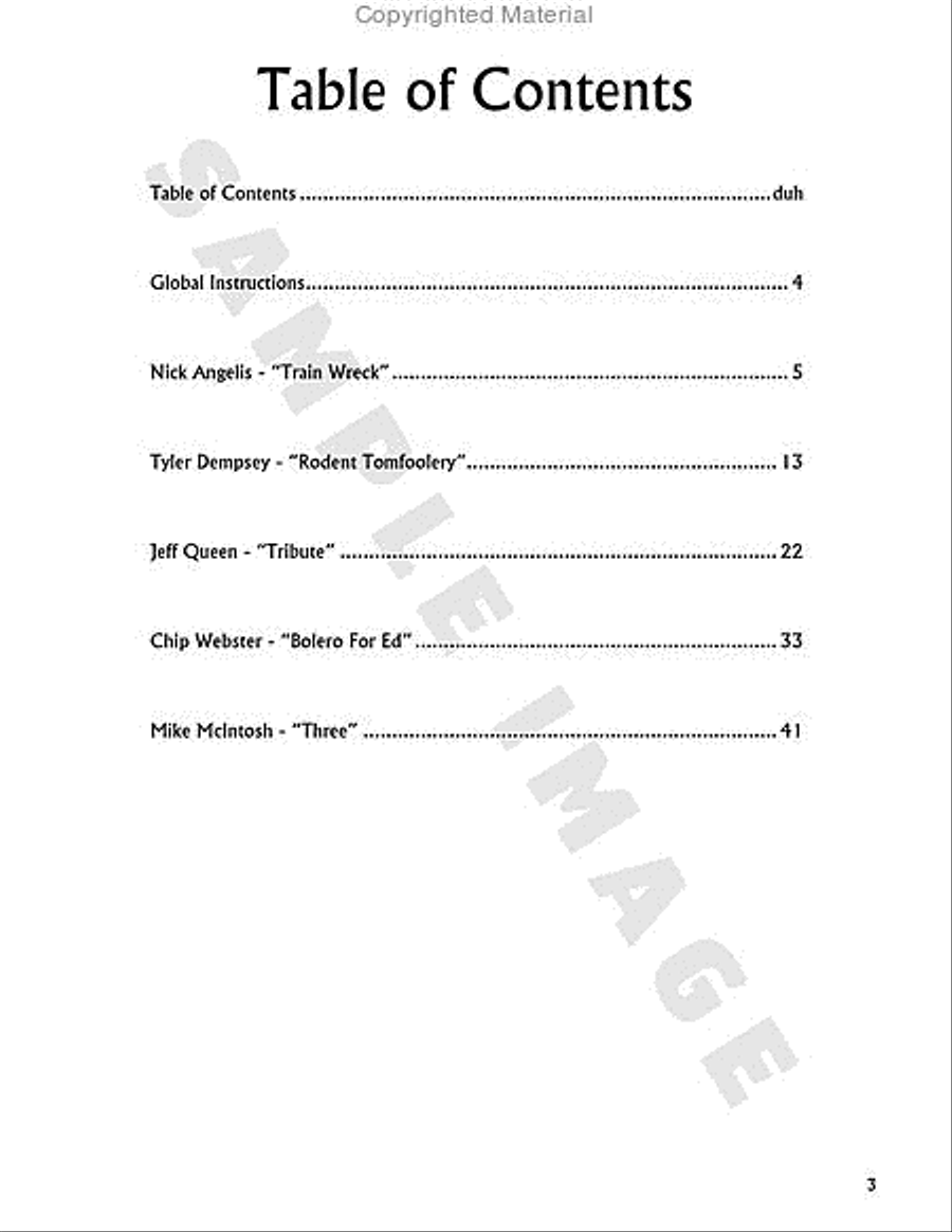 Violent Ice Cream Percussion scores gallery preview page 3