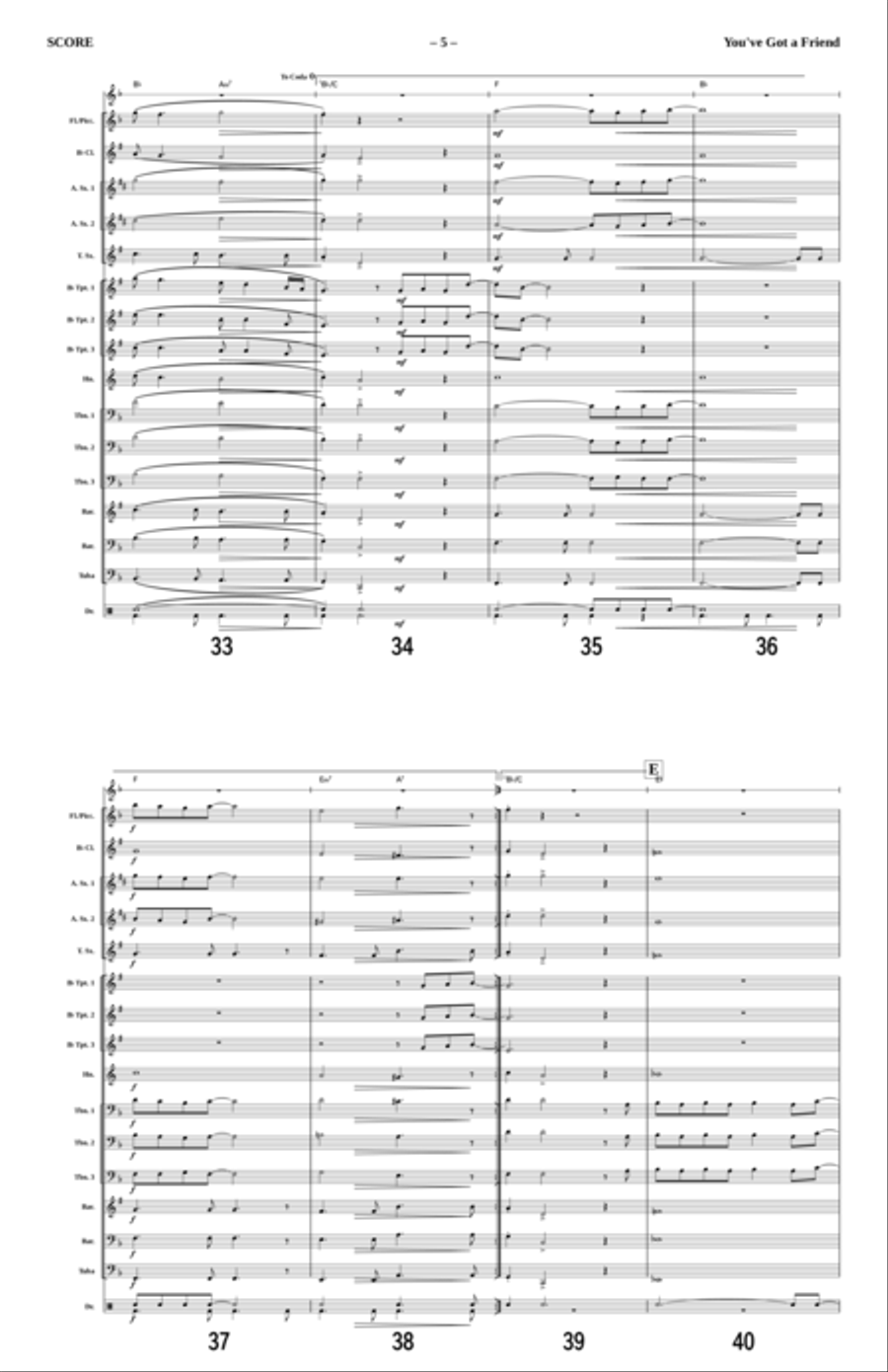 You've Got A Friend You've Got A Friend Marching Band scores gallery preview page 5