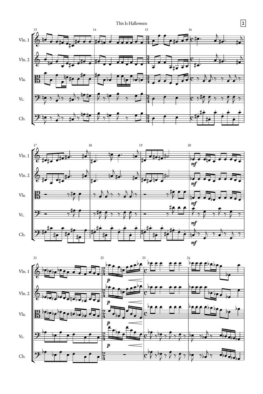 This Is Halloween String Quintet scores gallery preview page 2