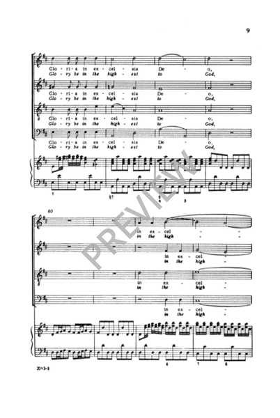 Gloria in Excelsis - SATB image number null