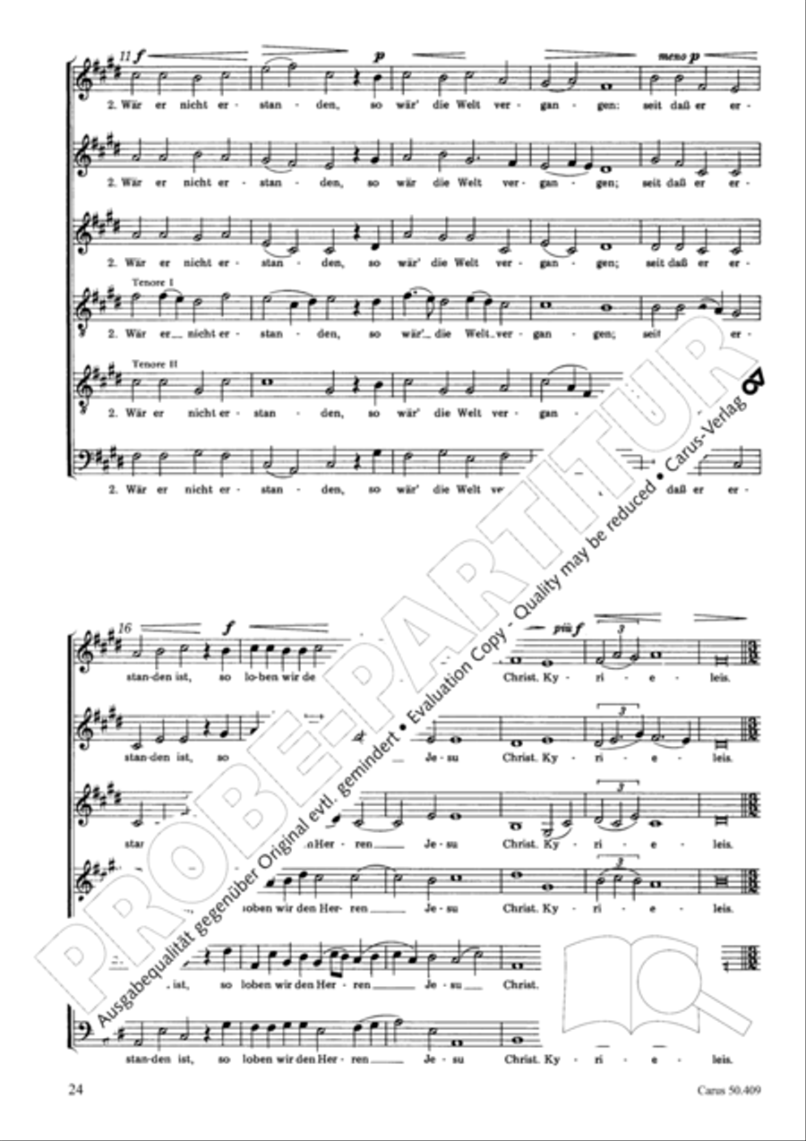 Zwolf deutsche geistliche Gesange Score scores gallery preview page 25