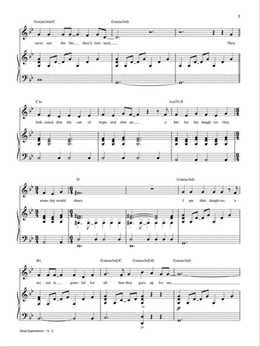 Great Expectations Piano, Vocal, Guitar scores gallery preview page 2
