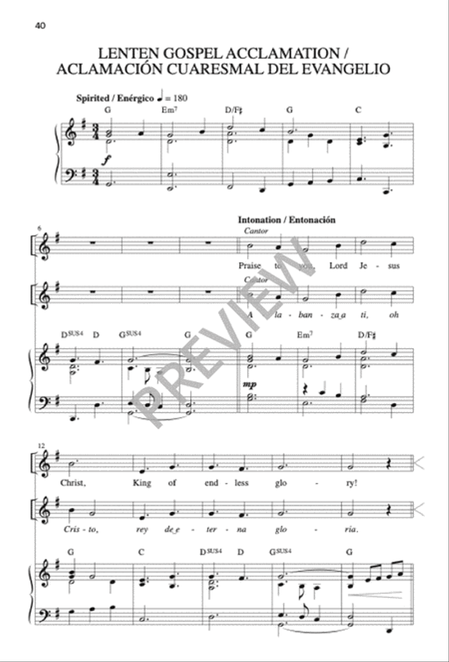 Mass of the Sun of Justice / Misa Sol de Justicia 4-Part scores gallery preview page 39