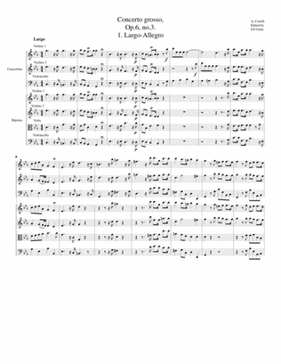 Concerto grosso, Op.6, no.3 (Original)