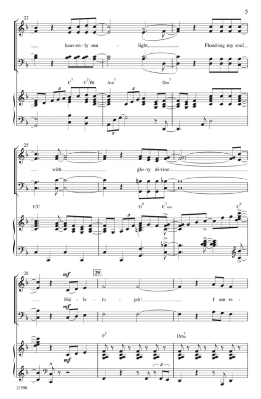 Heavenly Sunlight 4-Part scores gallery preview page 5