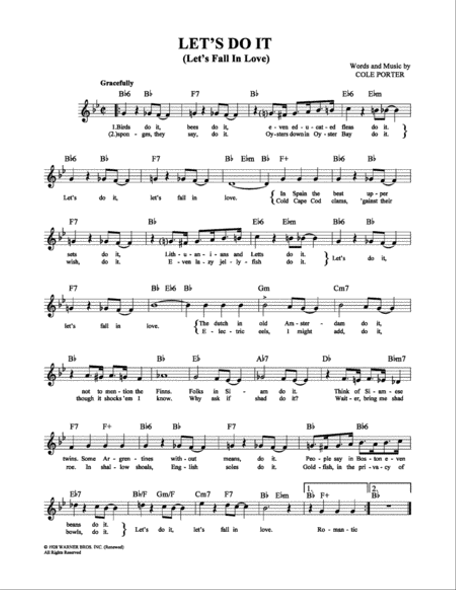 Let's Do It (Let's Fall in Love) School and Community scores gallery preview page 1