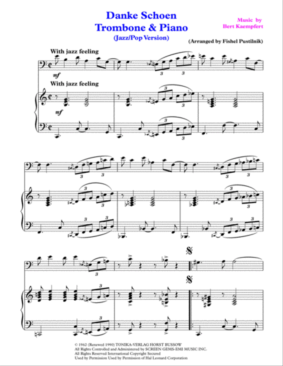 Danke Schoen Piano scores gallery preview page 2