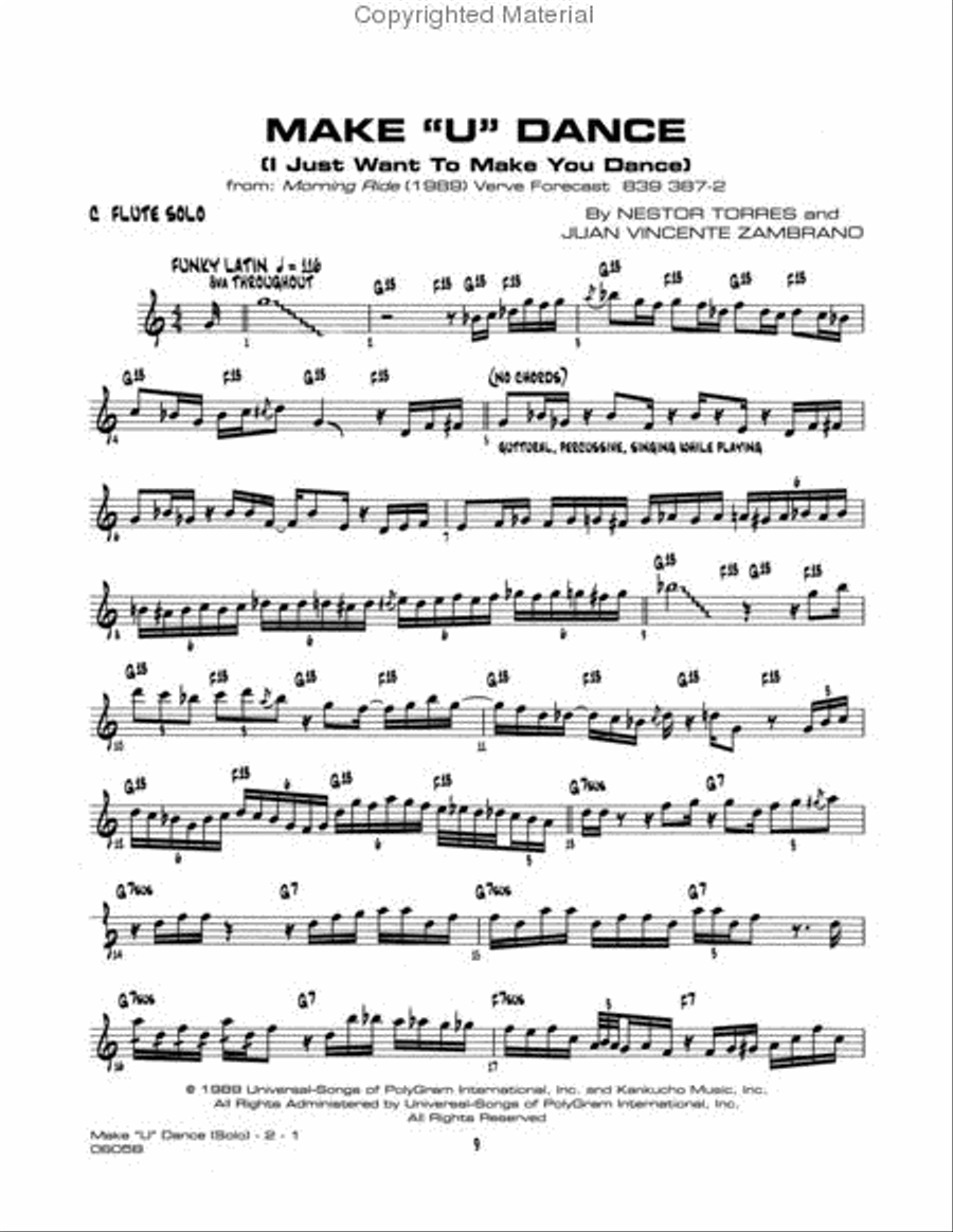 The Music of Nestor Torres (Solo Transcriptions and Performing Artist Master Class) Flute scores gallery preview page 3