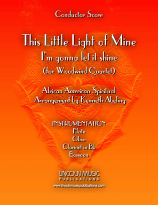Book cover for This Little light of Mine (for Woodwind Quartet)