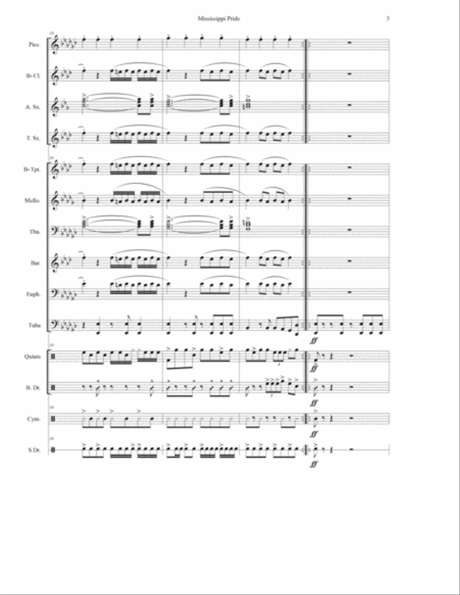 Mississippi Pride Marching Band scores gallery preview page 3