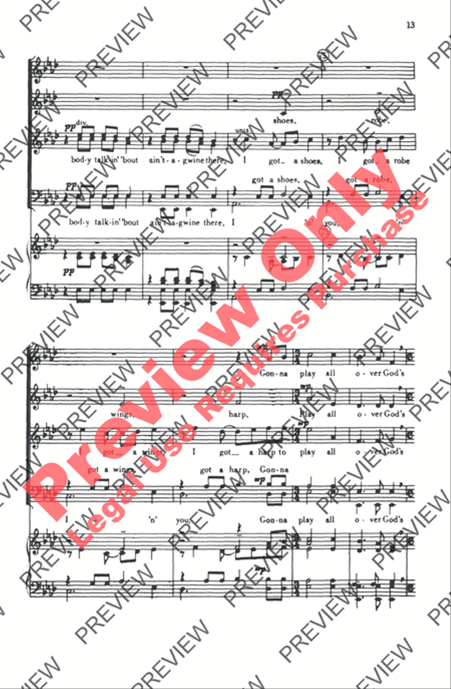 I Got Shoes 4-Part scores gallery preview page 26
