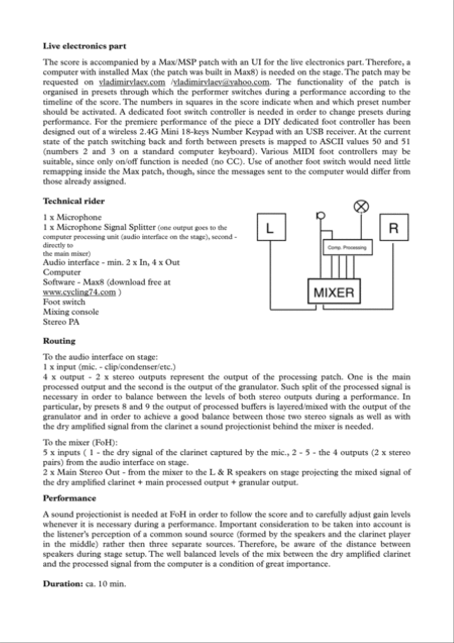 E profundo for amplified clarinet & live electronics B-Flat Clarinet scores gallery preview page 2