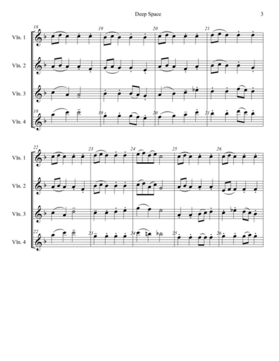 Deep Space Exploration String Quartet scores gallery preview page 4