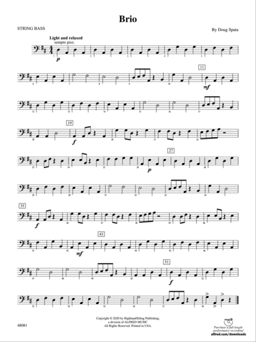 Brio: String Bass
