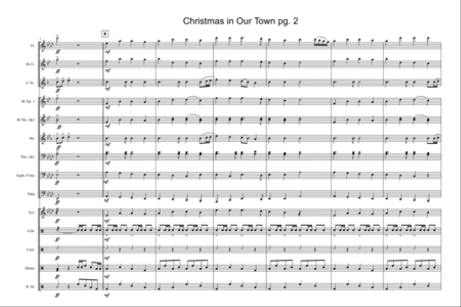 Christmas In Our Town Christmas In Our Town Marching Band scores gallery preview page 3
