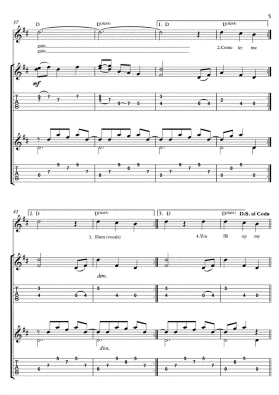 Annie's Song Acoustic Guitar scores gallery preview page 5