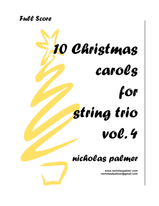 Book cover for 10 Christmas Carol Arrangements for String Trio - vol. 4