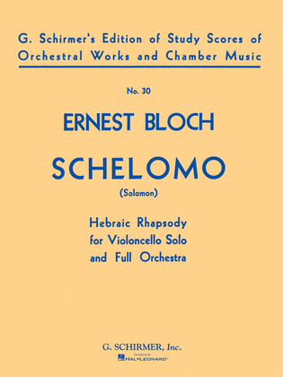 Book cover for Schelomo (Hebraic Rhapsody)