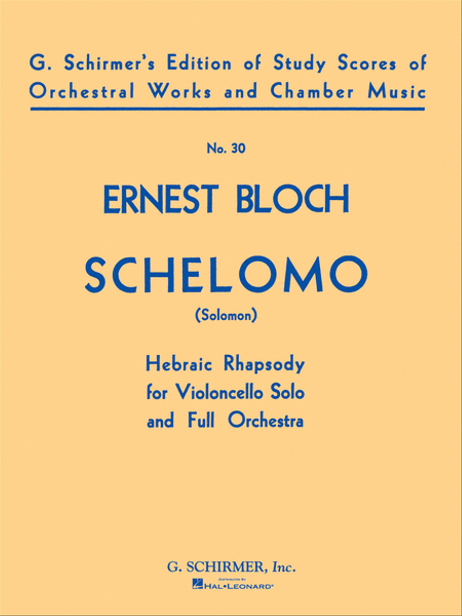 Book cover for Schelomo (Hebraic Rhapsody)