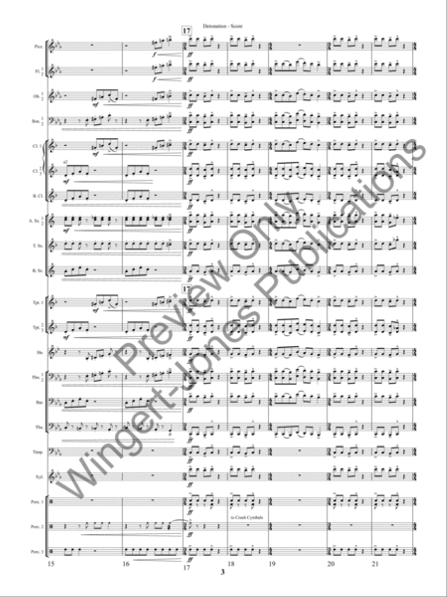 Detonation (Score) Concert Band scores gallery preview page 6