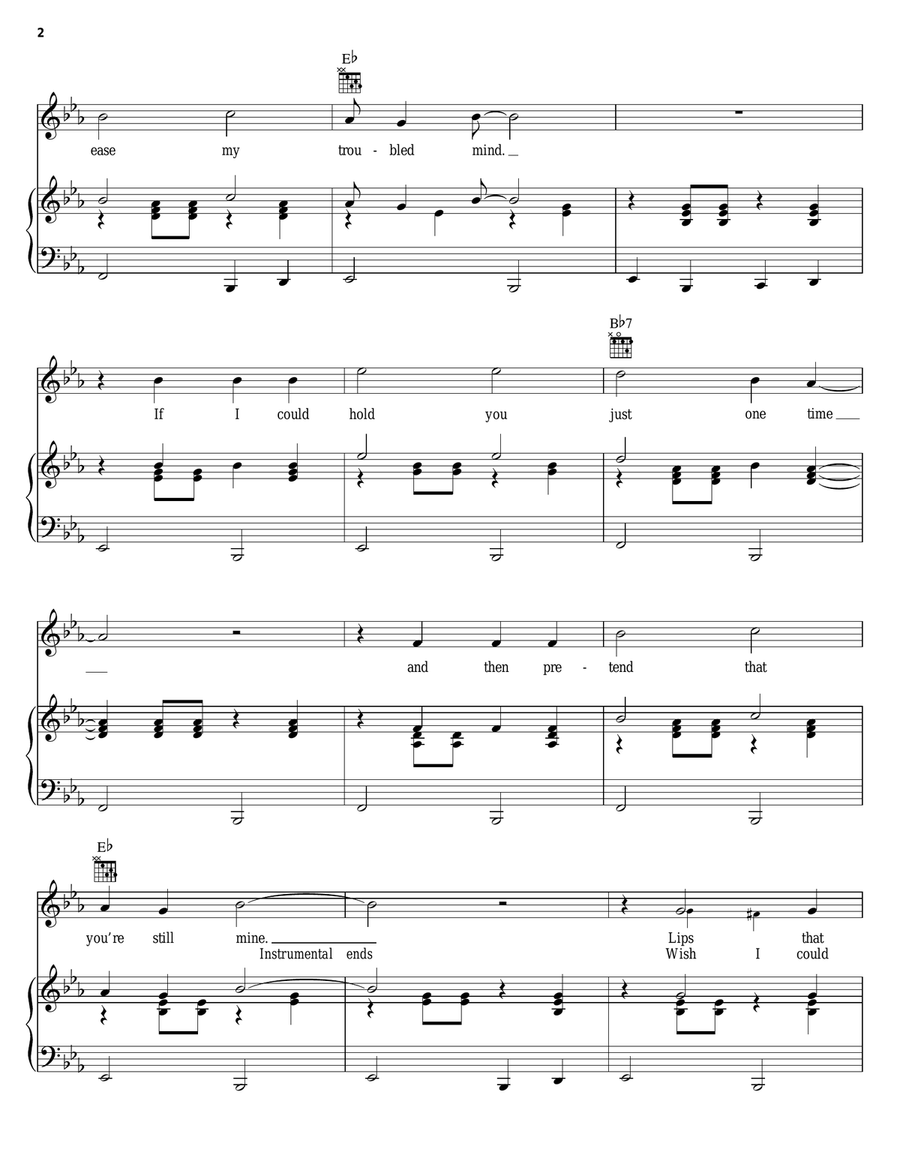 Just One Time Piano, Vocal, Guitar scores gallery preview page 2
