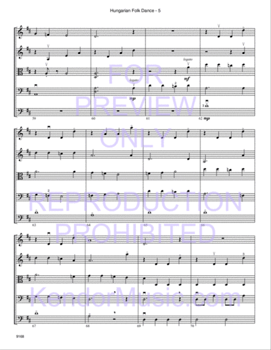 Hungarian Folk Dance Hungarian Folk Dance String Orchestra scores gallery preview page 6