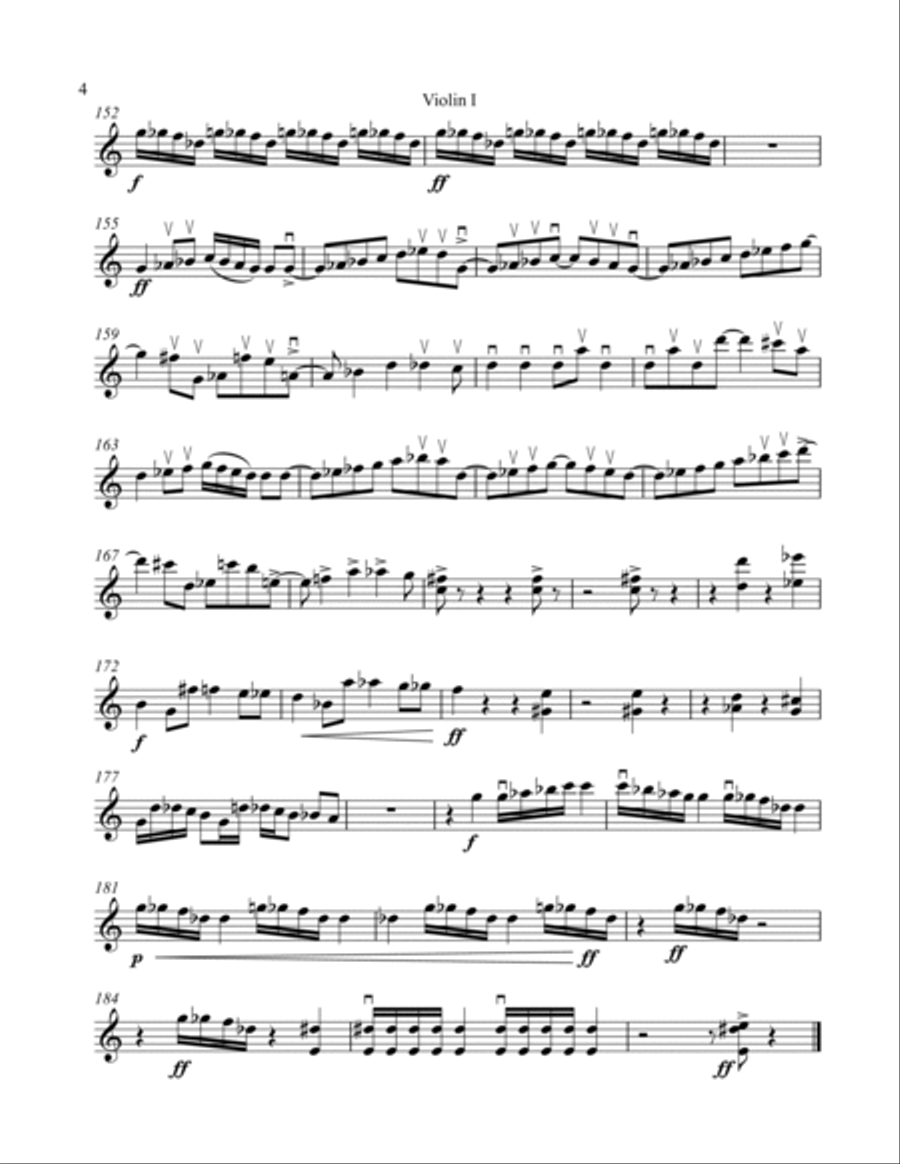 Scherzo Furioso for string quartet (parts) String Quartet scores gallery preview page 4