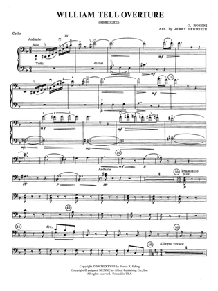 William Tell Overture: Cello