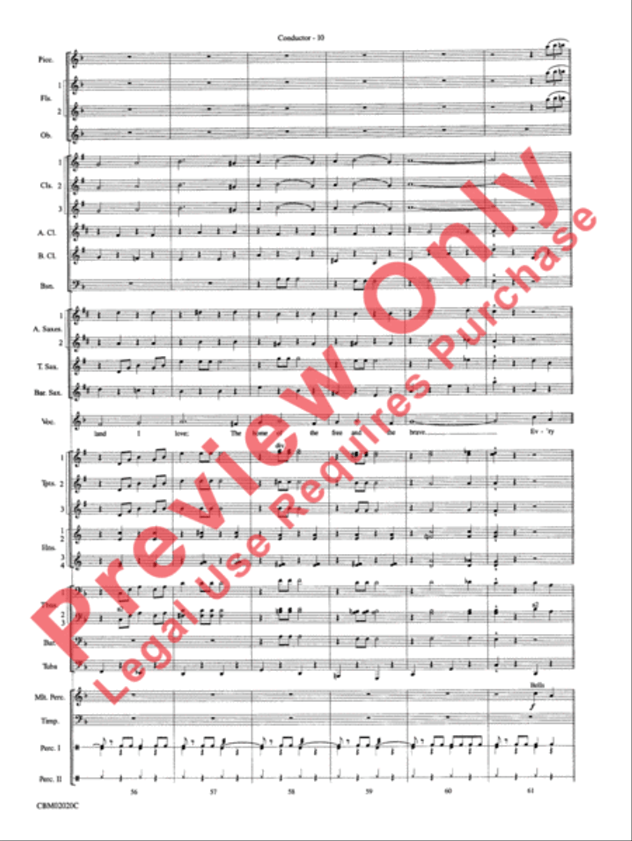 The Ultimate Patriotic Sing-Along Concert Band scores gallery preview page 13