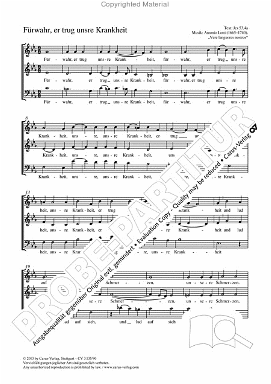Furwahr, er trug unsre Krankheit 3-Part scores gallery preview page 2