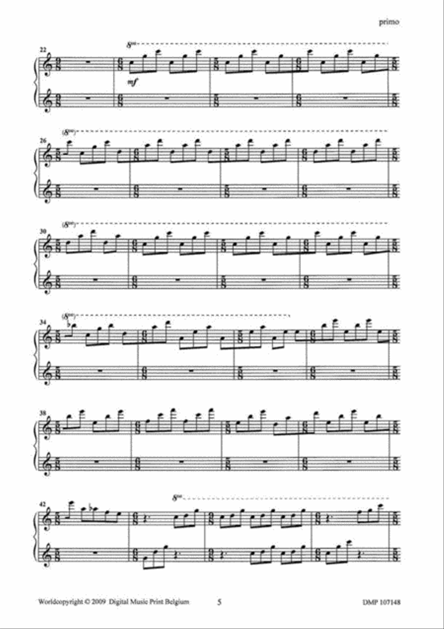 FIVe Sketches Piano Duet scores gallery preview page 5