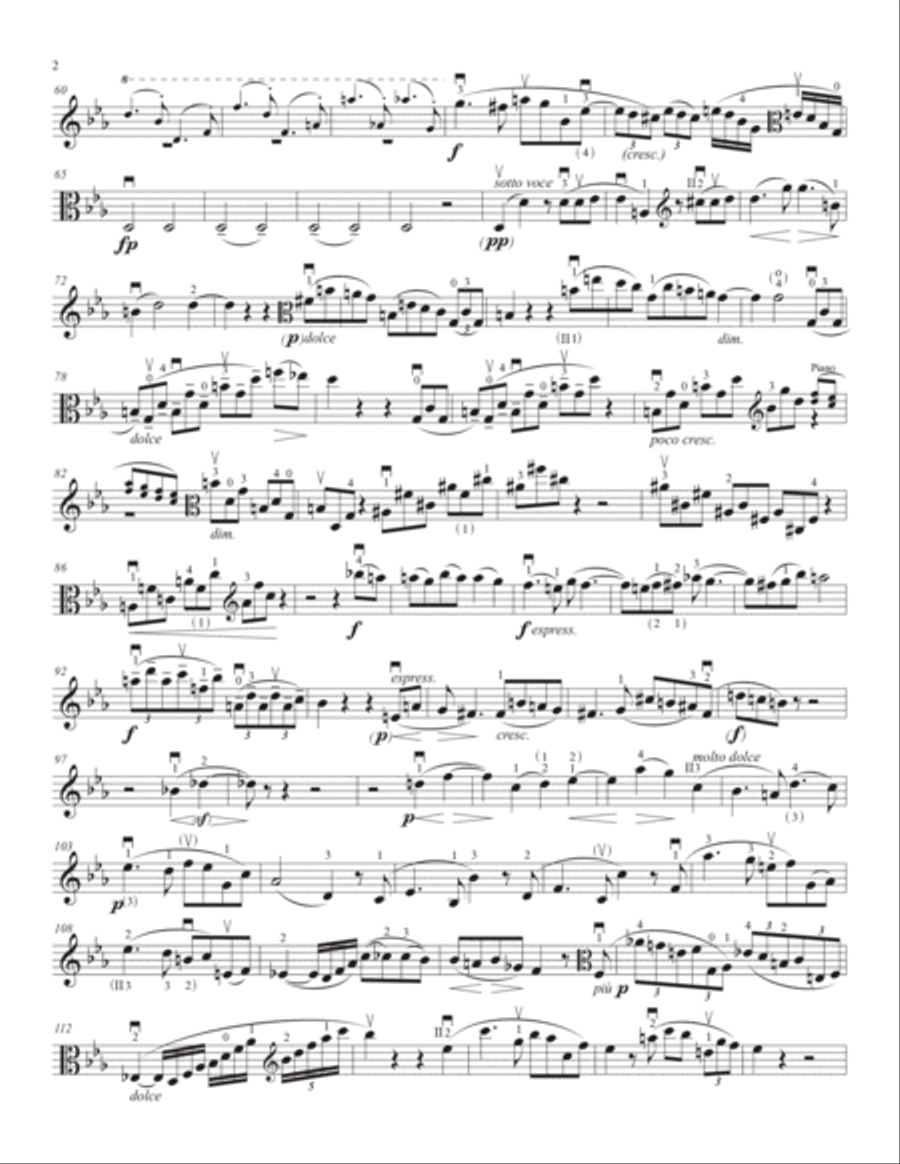 Brahms Viola Sonata, Op. 120 No. 2 (viola part plus research) Chamber Music scores gallery preview page 2