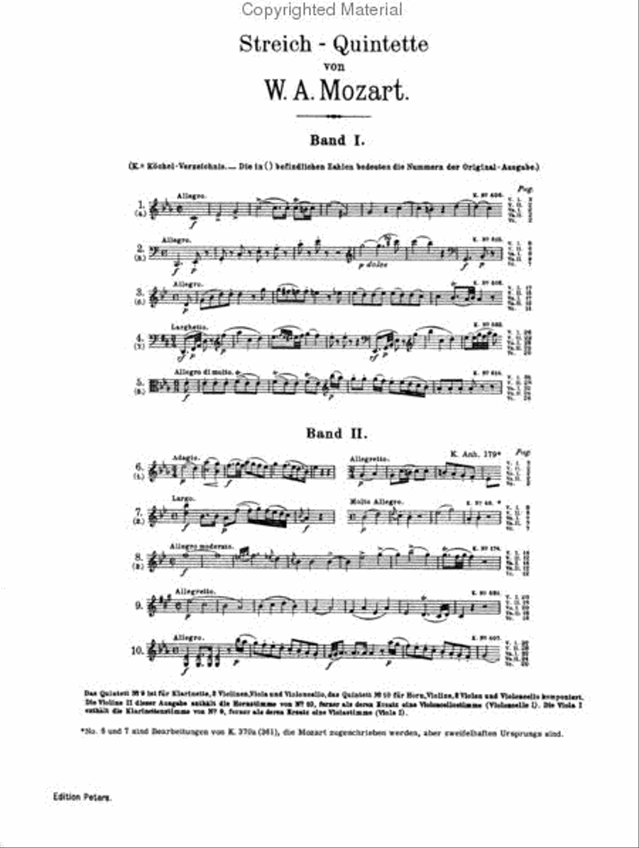 String Quintets, Volume 1 - Nos. 4-8 String Quintet scores gallery preview page 2