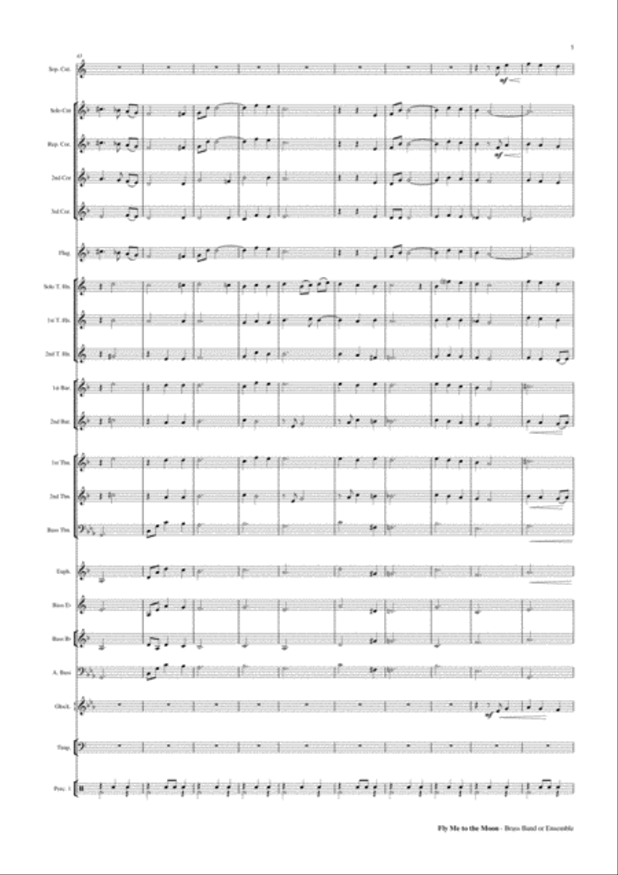 Fly Me To The Moon (in Other Words) Brass Ensemble scores gallery preview page 6