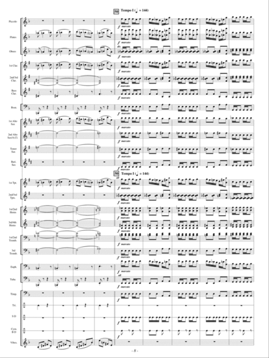 Festive Dance from Faust by Charles Francois Gounod Concert Band - Sheet Music page 7
