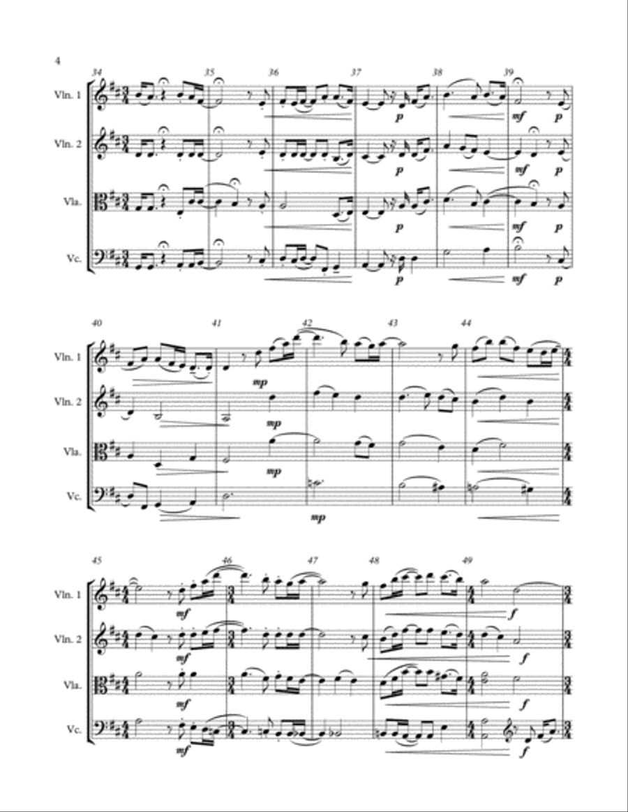 And So It Goes String Quartet scores gallery preview page 4