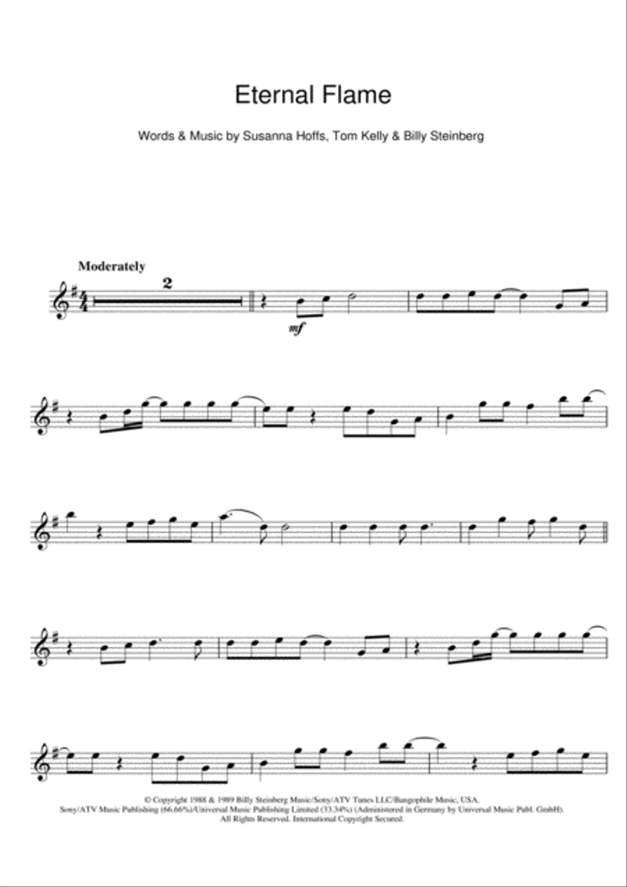 Eternal Flame Eternal Flame Flute Solo scores gallery preview page 1