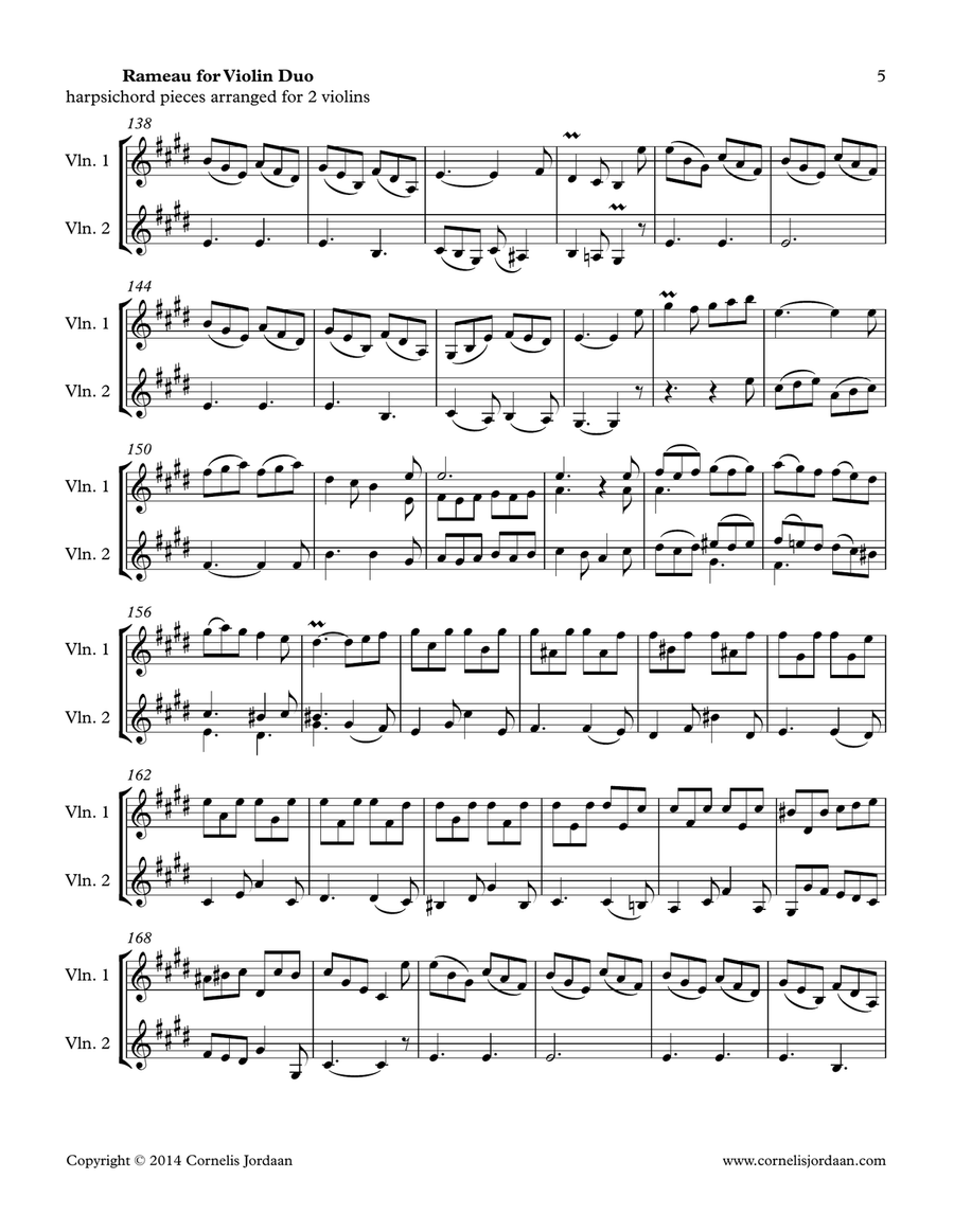 Rameau for Violin Duo Rameau for Violin Duo String Duet scores gallery preview page 5