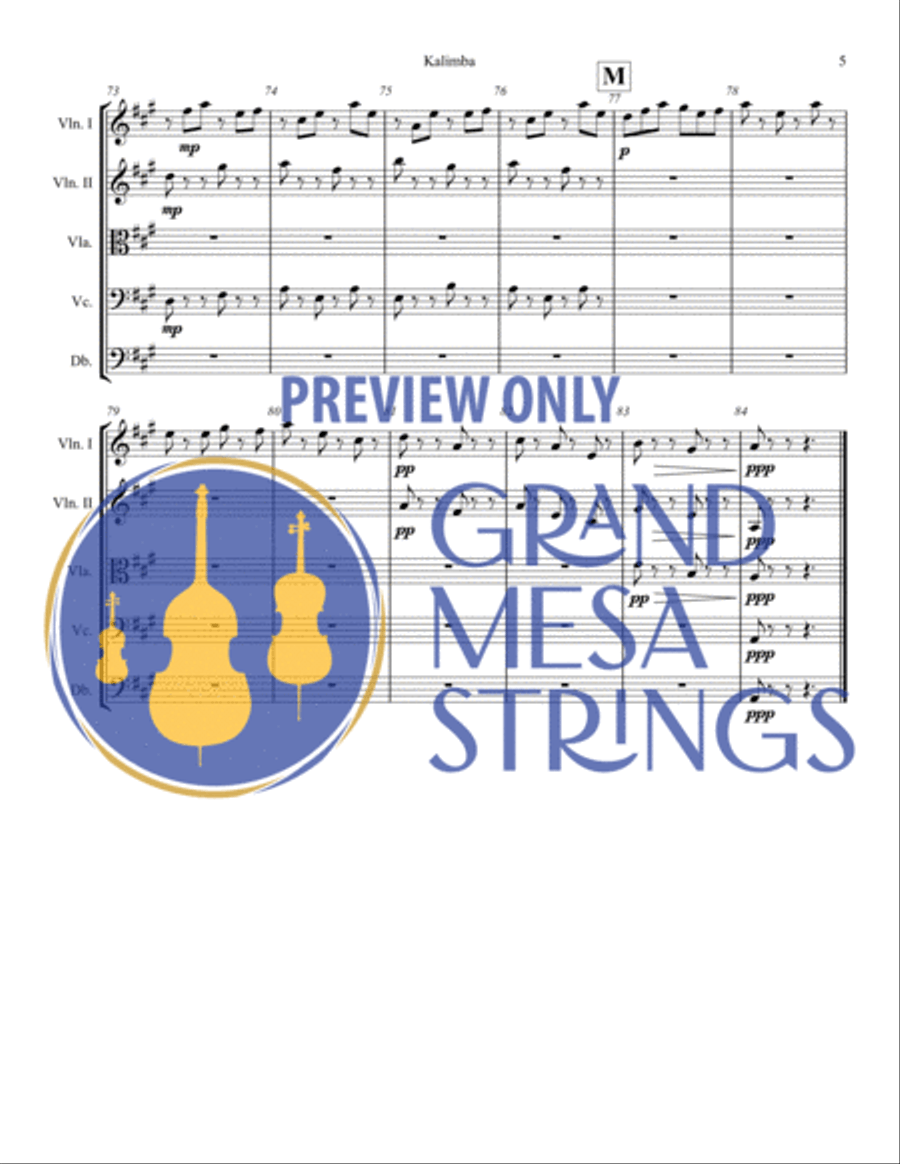Kalimba - African Thumb Piano String Orchestra scores gallery preview page 6