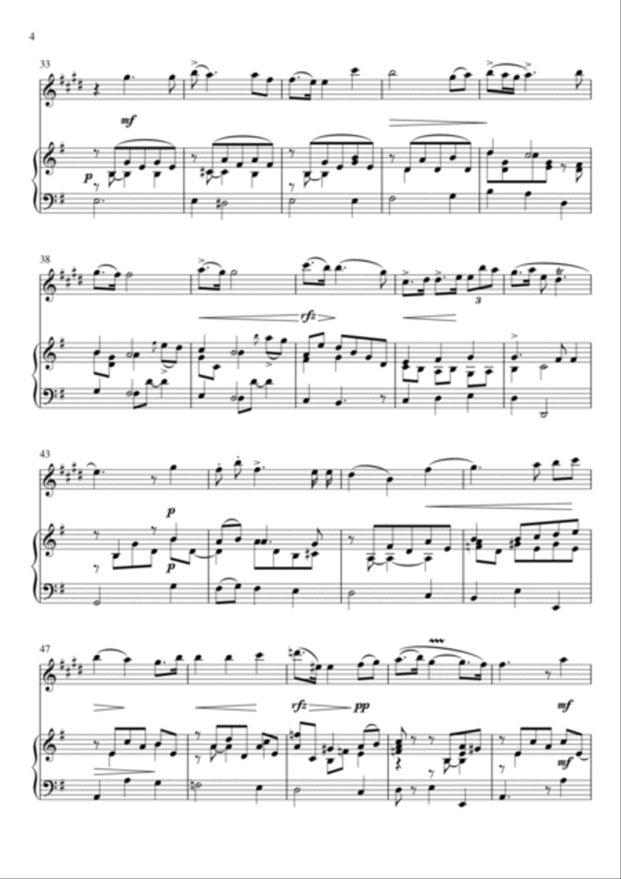Antonio Cesti - Intorno all idol mio (Piano and Alto Sax) Small Ensemble scores gallery preview page 4