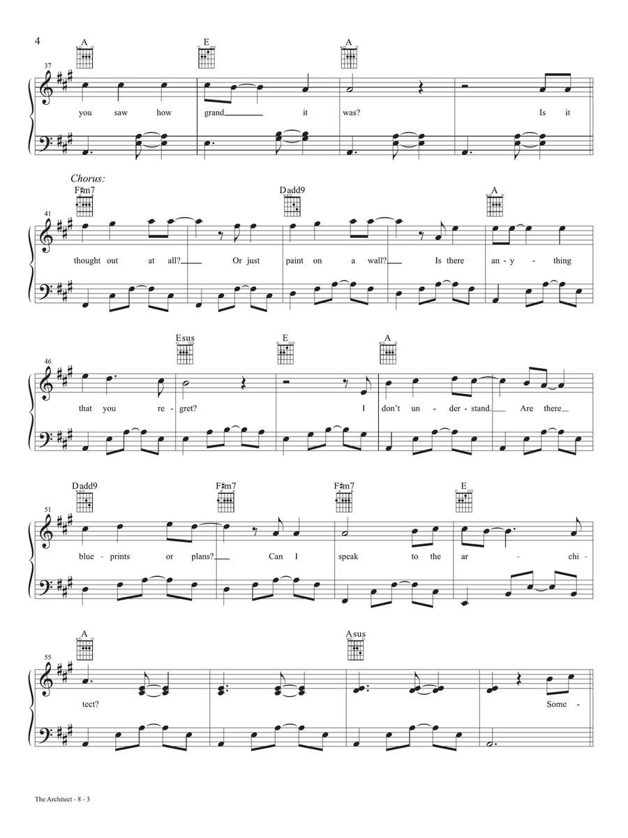 The Architect (From the studio album 'Deeper Well') Piano Method scores gallery preview page 3