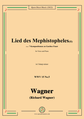 Book cover for R. Wagner-Lied des Mephistopheles(II),in f sharp minor,WWV 15 No.5