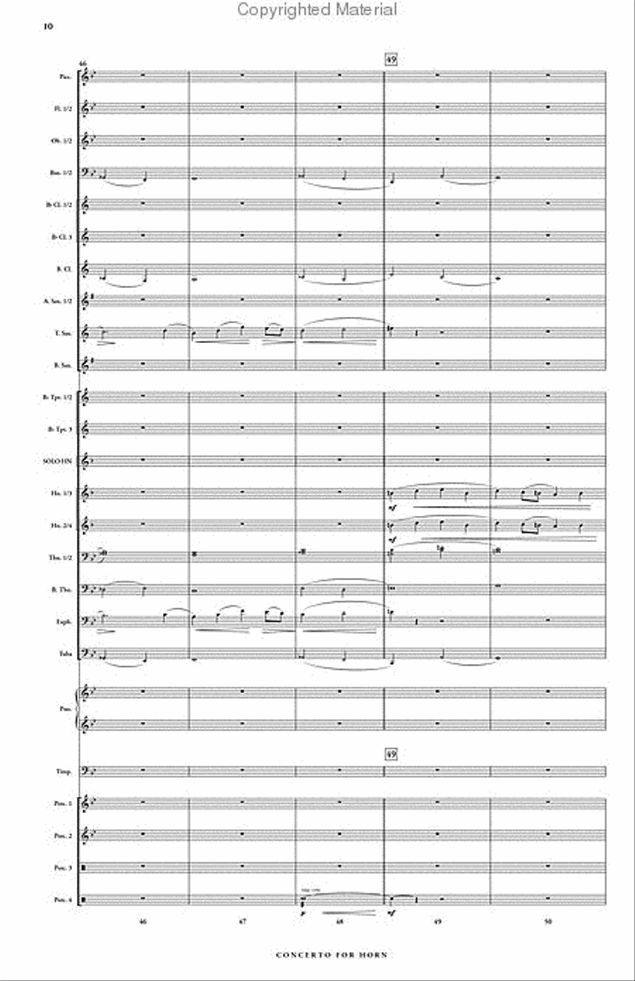 Concerto for Horn & Symphonic Band Concert Band scores gallery preview page 11