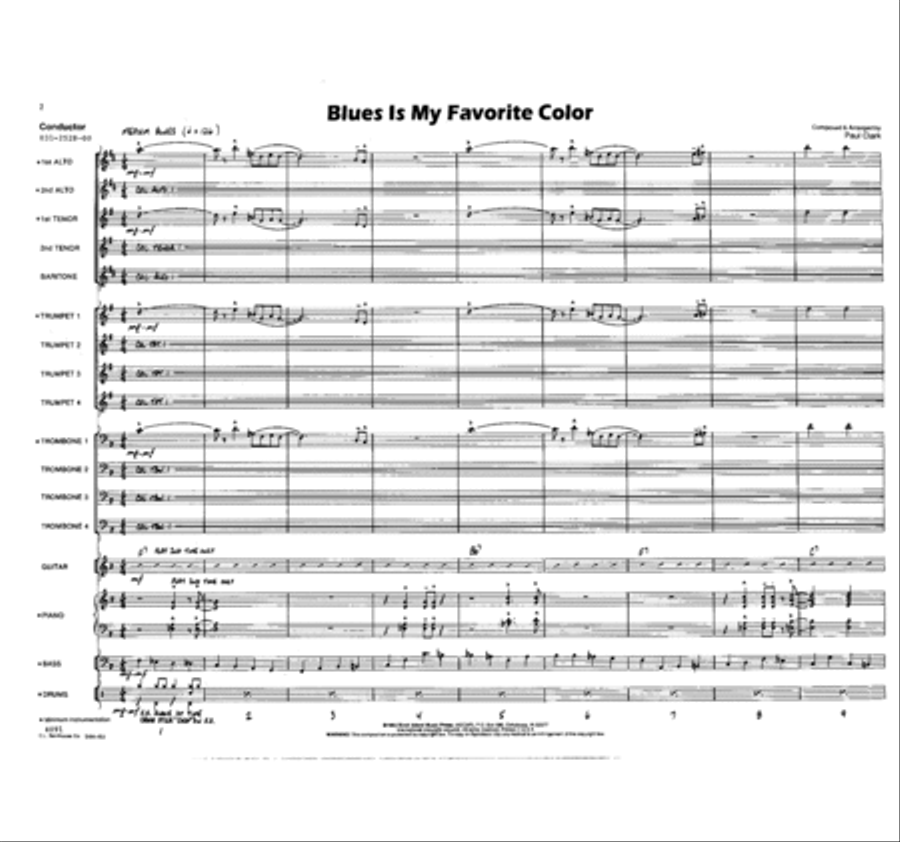 Blues Is My Favorite Color Jazz Ensemble scores gallery preview page 2
