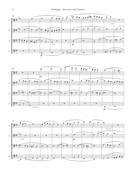 Ricercare and Fantasia for Euphonium Quartet