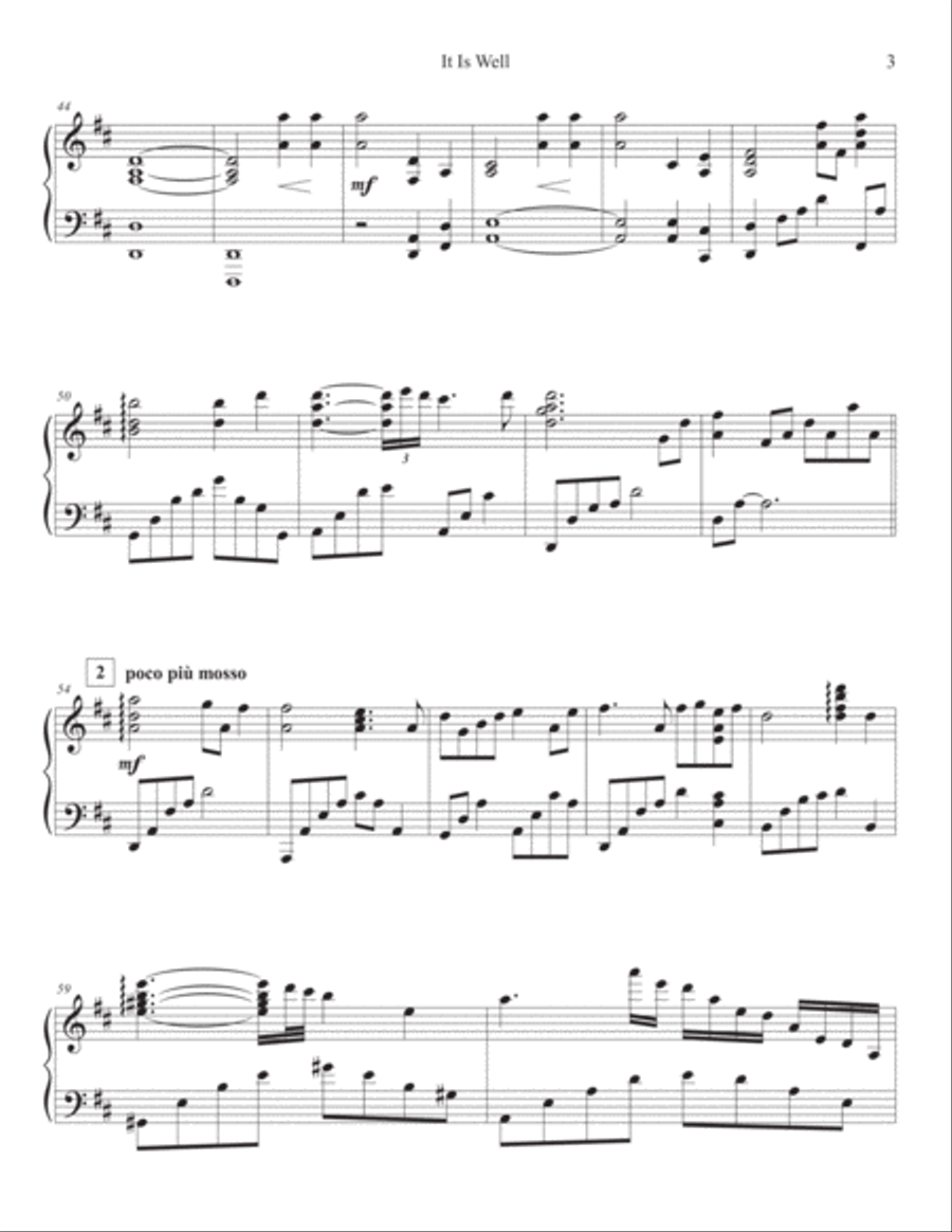 It Is Well Piano Solo scores gallery preview page 4