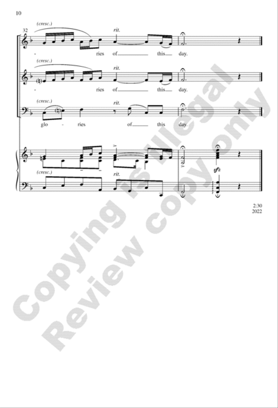 Sound the Trumpet 3-Part scores gallery preview page 9