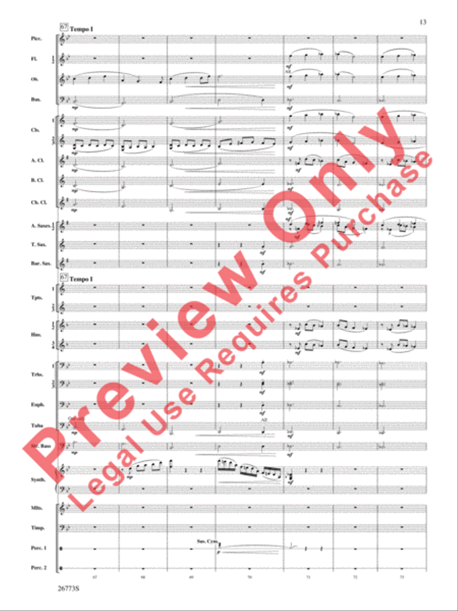 Shannon Falls (Movement 2 from Sea to Sky) Concert Band scores gallery preview page 14