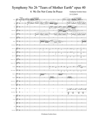 Symphony No 26 in B flat Major "Tears of Mother Earth" Opus 40 - 4th Movement (4 of 5) - Score Only